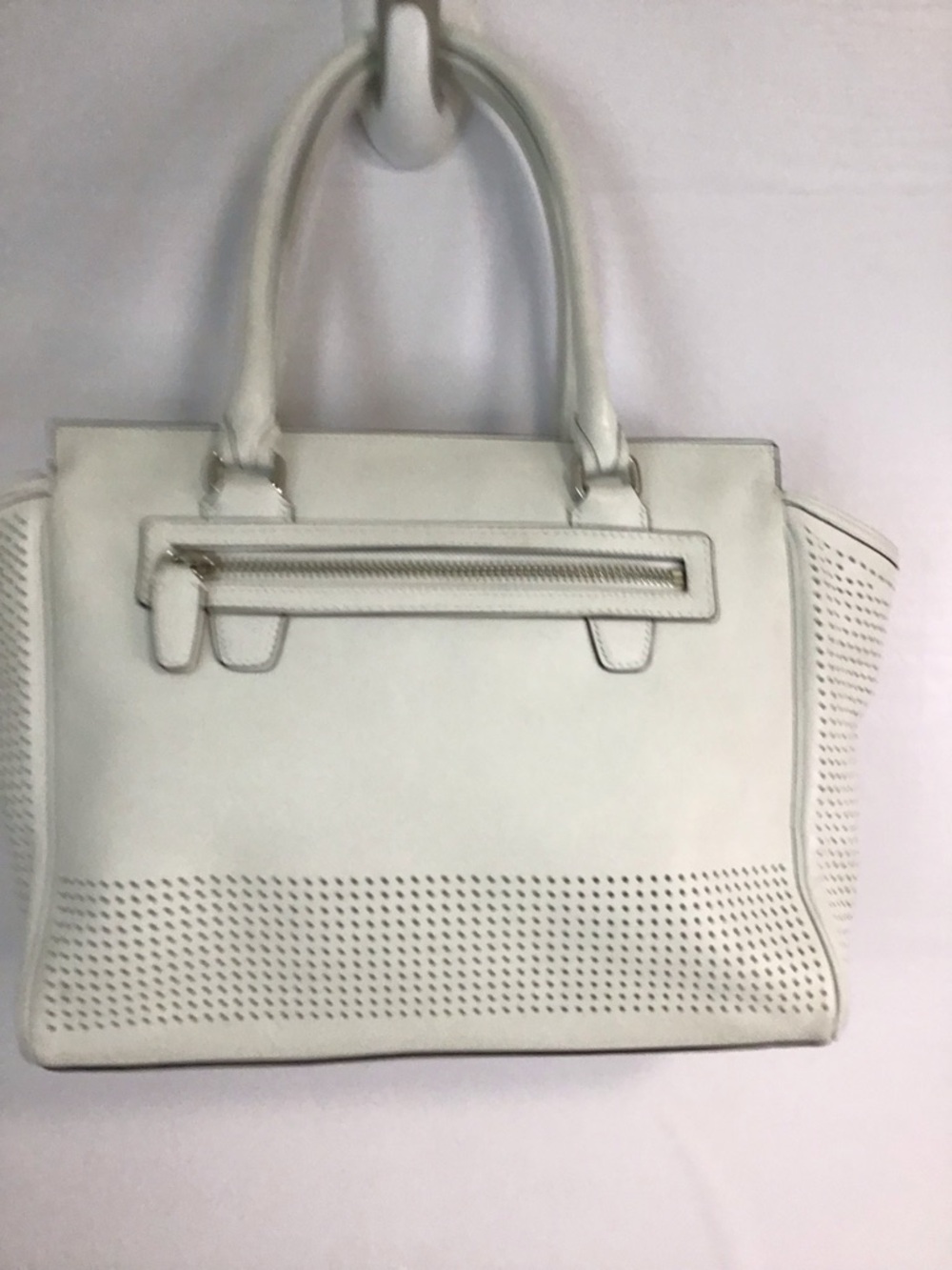 Coach Legacy Perforated Leather Candace Carryall White - Picture 3 of 16